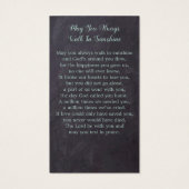 写真素朴ユーカリ記念祈りの言葉カード (裏面)