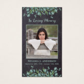 写真素朴ユーカリ記念祈りの言葉カード (正面)