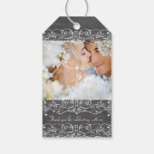 写真素朴ヴィンテージの中板パターン ギフトタグ (裏面)