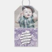 写真素朴ヴィンテージの鳥のパターン ギフトタグ (正面)