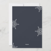 写真素朴付きシックなクリスマススノーフレーク シーズンカード (裏面)