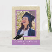 写真素朴卒業おめでとう カード (正面)