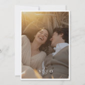 写真素朴台本She言ったYes婚約パーティ 招待状 (裏面)