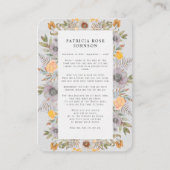 写真素朴悔やみや弔慰葬儀記念カード 名刺 (正面)