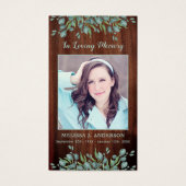 写真素朴悔やみや弔慰記念葬式祈りの言葉カード (正面)