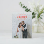 写真素朴感謝していの結婚発表 案内ポストカード (スタンド正面)