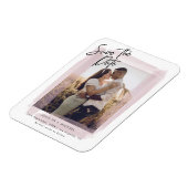 写真素朴日付を保存結婚する マグネット (左側)