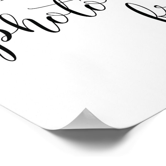 写真素朴枠結婚のサインを下さい ポスター (角)