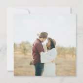 写真素朴結婚式の日付の保存招待状 招待状 (裏面)