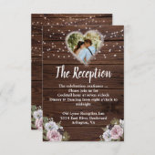 写真素朴結婚式受付囲いカード 出欠カード (正面/裏面)