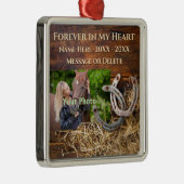 写真素朴馬パーソナライズされた記念オーナメント メタルオーナメント (右)