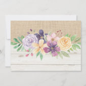 写真素朴21日30thまたは40th誕生日パーティーウッド 招待状 (裏面)