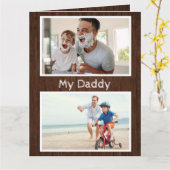 写真素朴4 Photo Father's Day Card From Apporing Son カード (黄色い花)