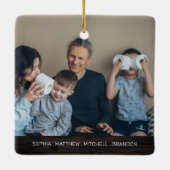 写真素朴Covid Rememberance Christmas Tree セラミックオーナメント (裏面)