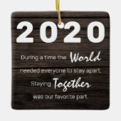 写真素朴Covid Rememberance Christmas Tree セラミックオーナメント (正面)