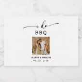 写真素朴I Do BBQ スパークリングワインラベル (シングルラベル)