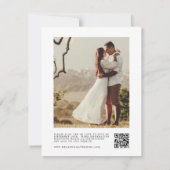 写真素朴QRコード結婚式招待状 招待状 (裏面)