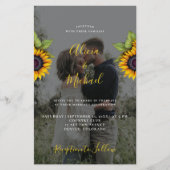 写真素朴QR RSVP予算結婚式招待状 (正面)