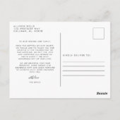 写真結婚ありがとうポストカード ポストカード (裏面)