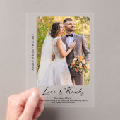 写真結婚ありがとう澄ん アクリル招待状 (インサイチュ (ポータブル))