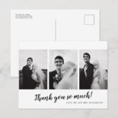 写真結婚ありがとう |ミニマルモダンリスト ポストカード (正面/裏面)