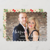 写真結婚したとメリーパーソナライズされた写真 (正面/裏面)