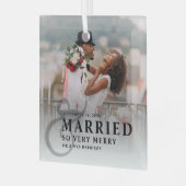 写真結婚したの新メリー婚結婚者は ガラスオーナメント (正面左)