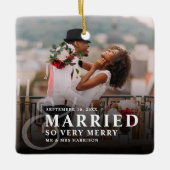 写真結婚したの新メリー婚結婚者は セラミックオーナメント (正面)