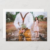 写真結婚したエレガントメリーのクリスマスカード シーズンカード (正面/裏面)