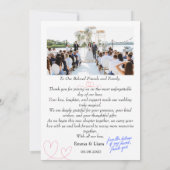 写真結婚とのサンキューカード | 手書き サンキューカード (裏面)