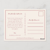 写真結婚のはがき ポストカード (裏面)