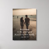 写真結婚のウェルカムサインのキャンバス印刷 キャンバスプリント (正面)