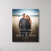 写真結婚のウェルカムサインのキャンバス印刷 キャンバスプリント (正面)