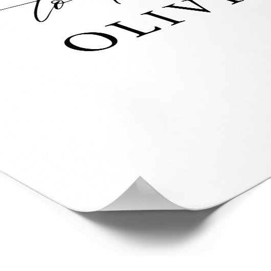 写真結婚のウェルカムサイン ポスター (角)