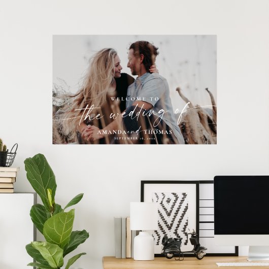 写真結婚のウェルカムサイン ポスター (ホームオフィス)