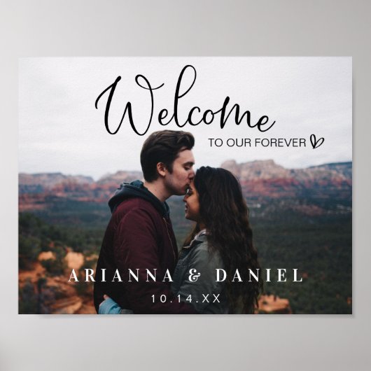 写真結婚のウェルカムサイン ポスター (正面)