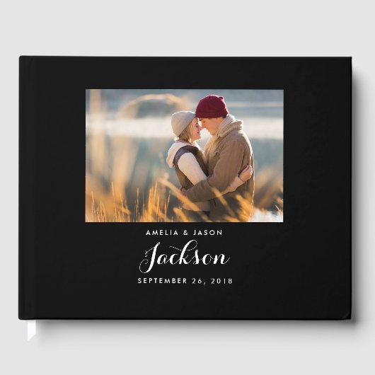 写真結婚のゲストブック、白黒 ゲストブック (正面)