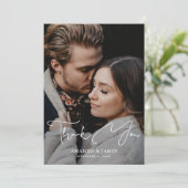 写真結婚のサンキューカードとスクリプモダント サンキューカード (スタンド正面)