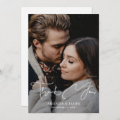 写真結婚のサンキューカードとスクリプモダント サンキューカード (正面/裏面)