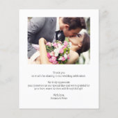 写真結婚のサンキューカード (裏面)