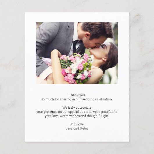 写真結婚のサンキューカード (裏面)