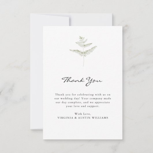 写真結婚のサンキューカード サンキューカード (裏面)