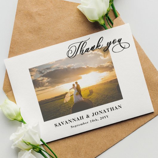 写真結婚のサンキューカード サンキューカード
