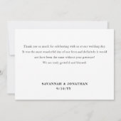 写真結婚のサンキューカード サンキューカード (裏面)