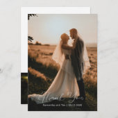 写真結婚のサンキューカード サンキューカード (正面/裏面)