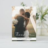 写真結婚のフラット サンキューカード (スタンド正面)