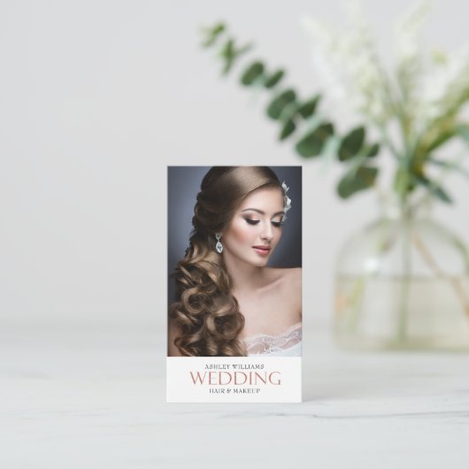 写真結婚のヘアメイクアップ名刺 名刺 (スタンド正面)