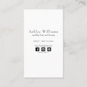 写真結婚のヘアメイクアップ名刺 名刺 (裏面)