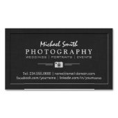 写真結婚のポートレートエレガントエンボス マグネット名刺 (正面)