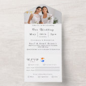 写真結婚の双子の炎 – LBGTQ- オールインワン招待状 (内側)